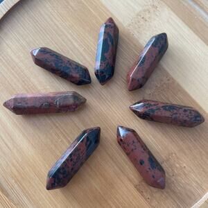 Seven Red Mahogany Jasper Double Points